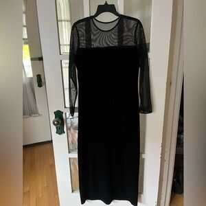 Jessica Howard Formal Velvet Mesh L/S Dress - Size 12